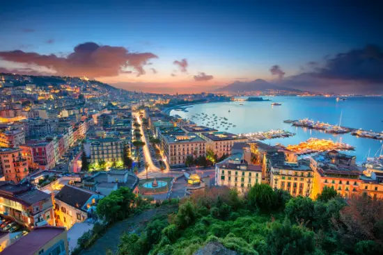 Panorama del centro di Napoli in Campania