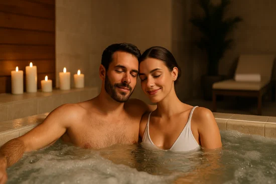 Spa con atmosfera rilassante