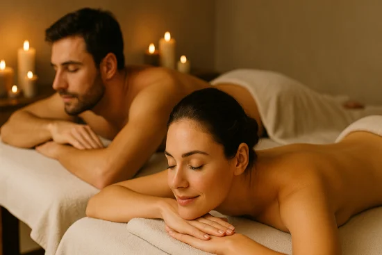 Massaggio di coppia in un centro benessere