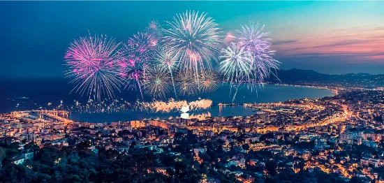 Fuochi d’artificio a Cannes